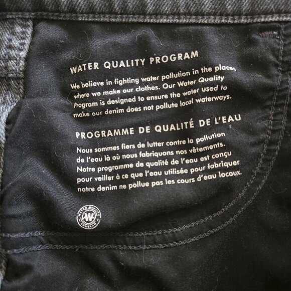 Sz 33 Banana Republic high rise crop boot cut black faded EUC - Picture 6 of 14